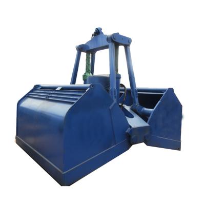 China Construction Material Shops 30t Electro Hydraulic Engine Clamshell Grab Bucket For Bulk Cargo for sale