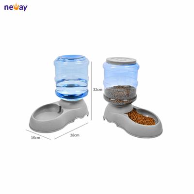 China Sustainable plastic automatic pet feeder and waterer for sale