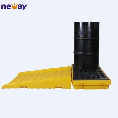 China Plastic Spill Pallet HDPE Drum Spill Retaining Pallet Slope Transport Goods for sale