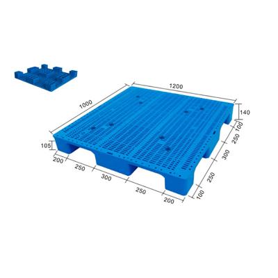 China Heavy Duty 1200*800*150 Single Faced 100% Virgin HDPE Plastic Pallets For Racking for sale