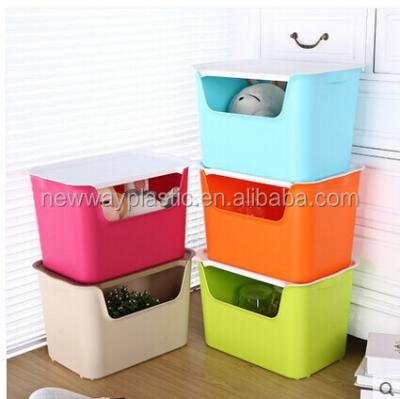 China Jiangsu Sustainable Duty Multifunctional Colorful Decorative Plastic Storage Box With Lid for sale