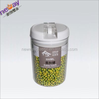 China Eco - Friendly Round 800ml Plastic Canister And Plastic Seal Jar And Canister for sale