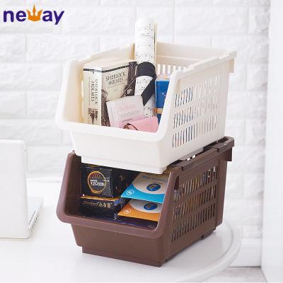 China New Design Sustainable High Quality Household Plastic Storage Basket for sale