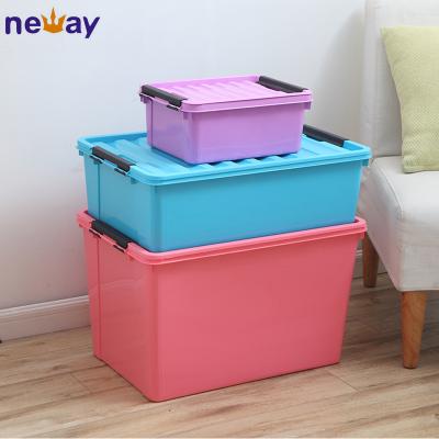 China Large Sustainable Flat Plastic Clothing Storage Container Storage Box for sale