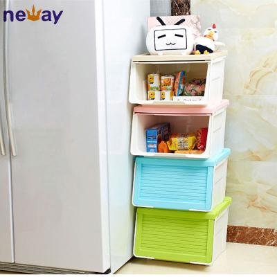 China Wholesale Recyclable Stackable Large Kitchen Plastic Storage Box for sale