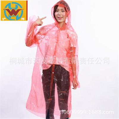 China Disposable Adult Raincoats Poncho Raincoats Single Long Raincoats PE Sleeve Raincoat Clothes for sale