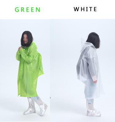 China High Quality EVA Women's Rain Coat Green Long Bachelor's Rain Coat With School Bag Backpack Container for sale