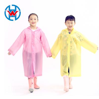 China Pure color bachelor waterproof clothing EVA children's raincoat can be customized wholesale for sale