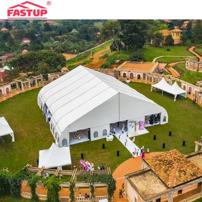 China Wedding Luxury Aluminum Frame Curve Marquee Canopy Tent For Event Party Wedding Church Tent for sale