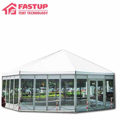 China Wedding Popular Transparent Multi Side Tent For 30 Person Guest Party Diameter 8M for sale