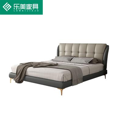 China 2021 Latest Storage Bedrooms Bedroom Furniture Set High Quality Leather Home Beds for sale