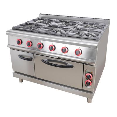 China Commercial Equipment Stainless Steel Gas Cooker Burners Commercial Gas Stove With Oven for sale