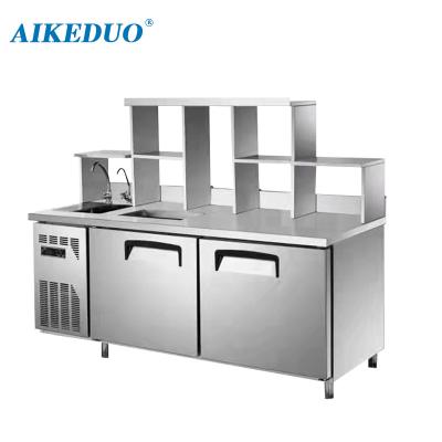 China Other coffee bar counter design under refrigeration bubble tea bar milk tea bar counter equipment for sale