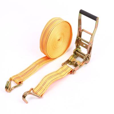 China Polyester top lightweight standard tie down strap with hooks OEM for use in lashing, for sale