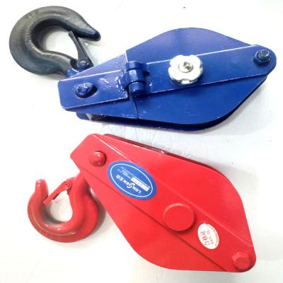 China Building material stores wholesale hook pulley heavy duty durable single pulley block for construction for sale