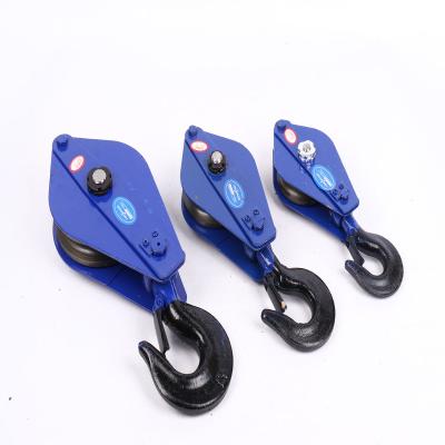 China Building Material Shops High Quality Snatch Pulley Block With Hook-shackle Cable Pulley for sale