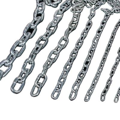 China Transmission Chain Hot Dip Galvanized Ordinary Link Mild Steel Chain Middle Short Link Long Link for sale