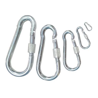 China Heavy Industry Snap Hook With Steel Screw Din 5299 Shape D Spring Hook for sale