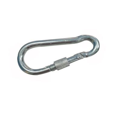 China Heavy Industry Factory Direct High Quality Carabiner Spring Climbing Metal Zinc Silver Din5299c From Heavy Industry Clips Snap Hook Galvanized Plated 6mm for sale