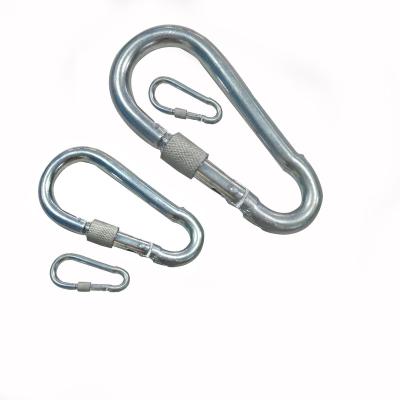 China Heavy Industry Wholesale High Quality Galvanized Stainless Steel Metal Snap Hook With Screw For Strap Rope Bolt Locking Snap Hoo 4mm 15mm for sale