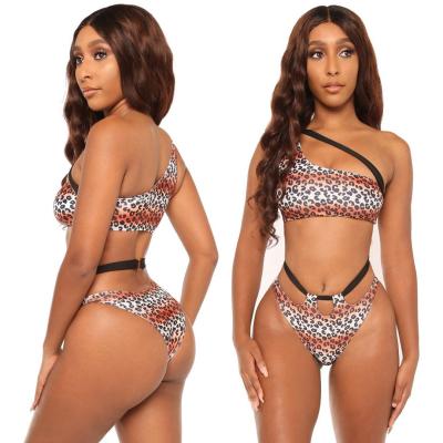 China 2020 Fashion African Women's Waisted Swimsuit Anti-UV Neon Tops for sale