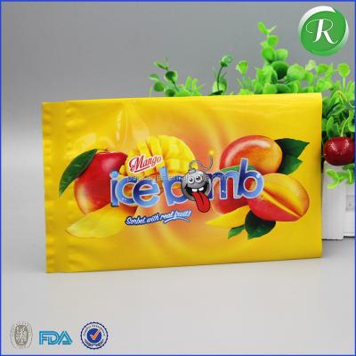 China Frozen Food Bag Popsicle Packaging / Ice Cream Aseptic Custom Printed Plastic Bag for sale