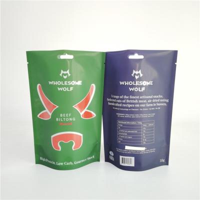 China Food Customized Printed Plastic Heat Seal Laminated Beef Jerky Bags for sale