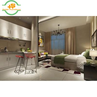 China Modern HS-N164? ? ? ? Custom made solid wood five star hotel apartment villa project hotel bedroom furniture set for sale