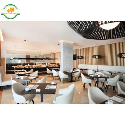 China Modern Custom Hotel Restaurant Furniture Solid Wood Wholesale Wooden Table Chair (HSRN-009) for sale