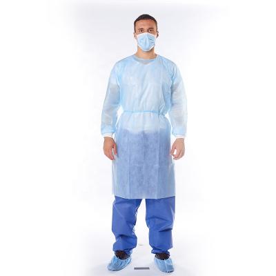 China Adult High Quality Disposable Medical Sterile Isolation Gowns Waterproof PP Medical Disposable Sterile Isolation Gown for sale