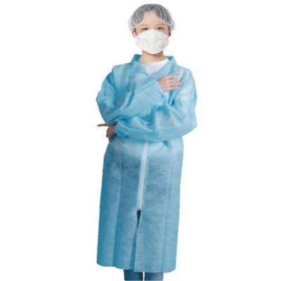 China Adult Hospital Isolation Gown SMS pp Disposable Medical Surgical Nonwoven CPE Isolation Gown for sale