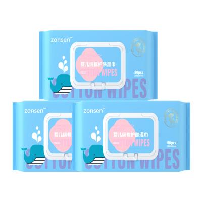 China USP Pharmacopeia Water Baby Wipes, Sensitive Water Based Baby Diaper Wipes, Hypoallergenic & Odorless, 3 Packs of 80 for sale