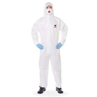 China Occupational safety category 3 type5/6 SF+SMS protective suit hazmat suit adult industry protective coveralls for sale