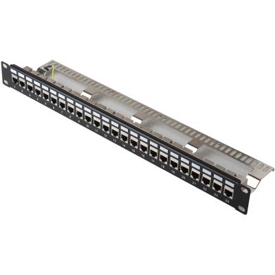 China cat6 internet cable seto white 24 port cat6 patch panel 24 bit CAT6 straight inserted frame for sale