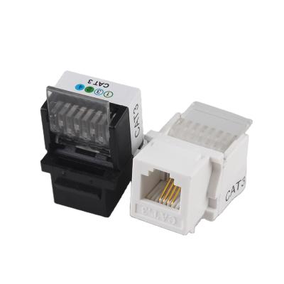 China Telephone UTP 6p6c rj11 r45 internet cable seto CAT3 toolless keystone jack for sale