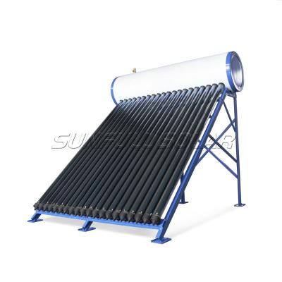 China 200L Heat Pipe Outdoor Contract Pressurized Solar Water Heater Price for sale