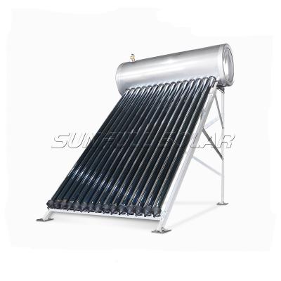 China Outdoor Compact Pressurized Heat Pipe Solar Water Heater With Aluminum Alloy Frame for sale