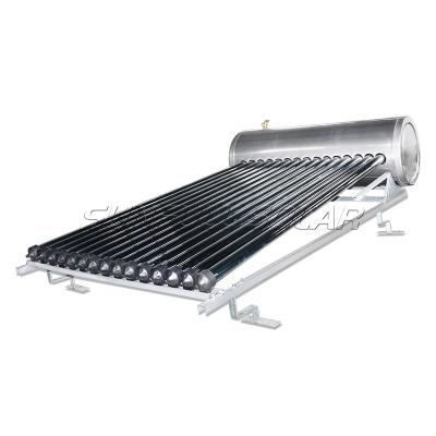 China Hotel Heat Pipe Pressurized Solar Water Heater System For Sloped Roof for sale