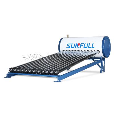 China Heat Pipe Outdoor Compact High Pressurized Solar Water Heater System for sale