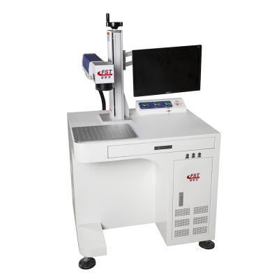 China Desktop 10w 20w 30w 50w 100W Fiber Laser Marking Machine Laser Marking Machine For Plastic Bottle for sale