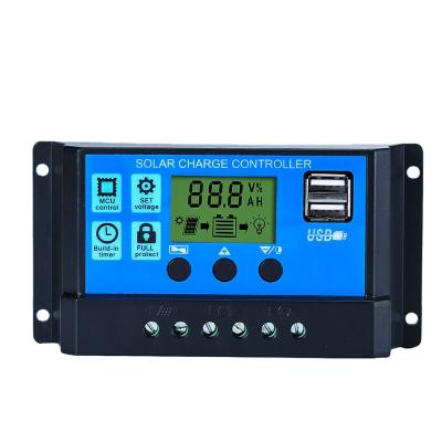 China Solar Charger Controller 30A Solar Panel Battery Regator Intelligent Charge Controller With Dual USB Port for sale