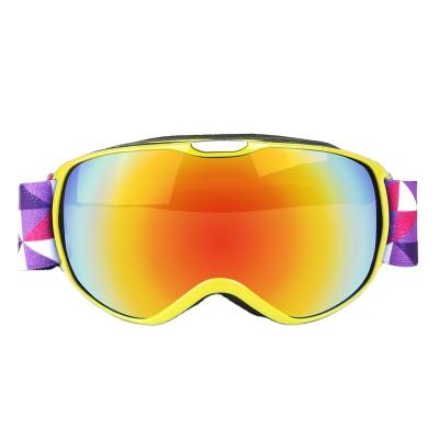 China Wholesale Custom HD Lens Factory Youth Kids Snowboard Sports google OEM Custom Kids Ski Goggles Logo Anti Fog Snow Goggles for sale