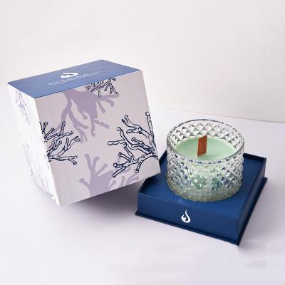 China Rigid White Cardboard Custom Gift Candle Box Luxury Logo Printed for sale