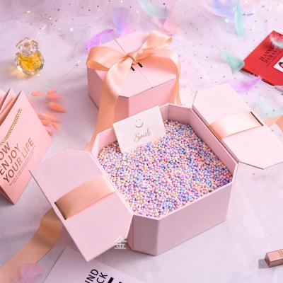 China Custom Packaging Box Luxury Wedding  Gift Box Cardboard Magnetic Gift Box With Ribbon for sale