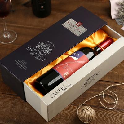 China High End Drawer Cardboard Wine Bottle Gift Box Champagne Packaging for sale