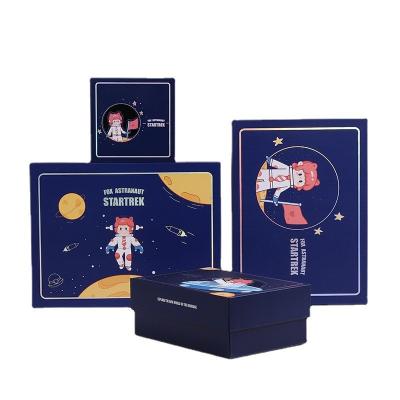 China Wholesale Blue Cartoon Jewelry Gift Boxes Cosmetics Scarf Storage packaging box for sale