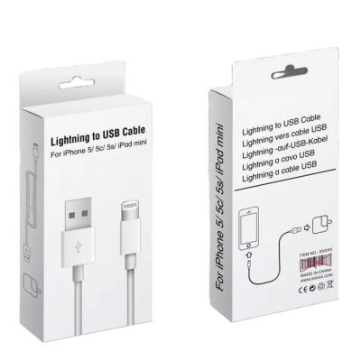 Κίνα Προσαρμοσμένο χαρτόκουτο spot uv USB Cable συσκευασία φορτιστή δεδομένων σχεδιασμός καλωδιακού κουτιού προς πώληση