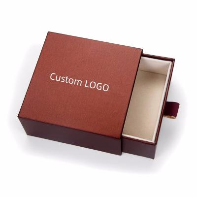 China Caja de regalo de cartón personalizada Caja de cajón de cuello de brazalete de anillos de joyería de relojes Cajas de embalaje en venta