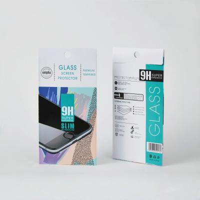 China Custom printing phone tempered glass screen protector envelopes packaging box for sale