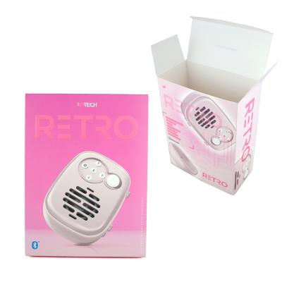 China Customized Wireless Speaker Electronic Product Packaging Box Two Tuck End Folding Paper Box for sale